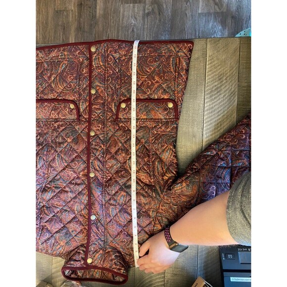 Talbots Paisley print puffer jacket - Picture 7 of 8